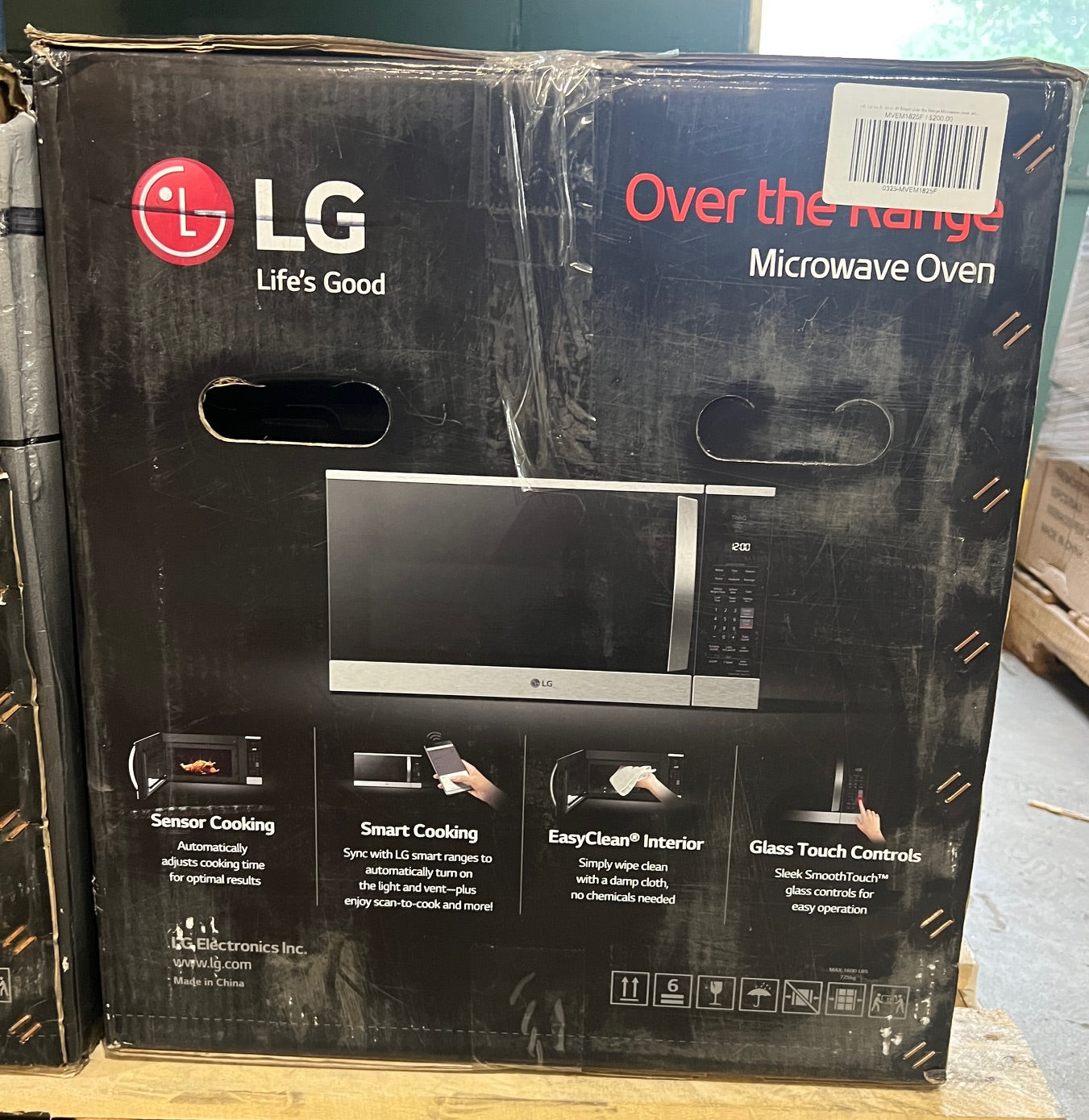 LG 1.8 cu. ft. 30 in. W Smart Over the Range Microwave Oven with EasyClean in PrintProof Stainless Steel 1000-Watt